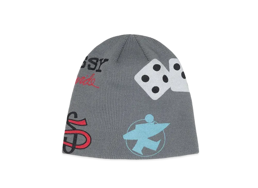 Stussy Mixed Logo Skullcap "Grey"