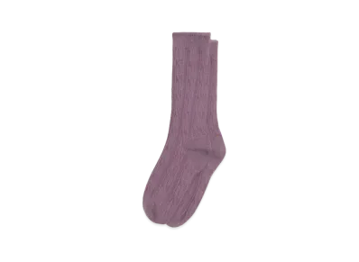 Stussy Cable Knit S Dress Socks "Plum"