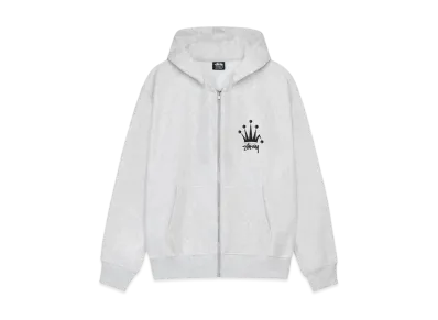 Stussy Regal Crown Zip Hoodie "Ash Heather"