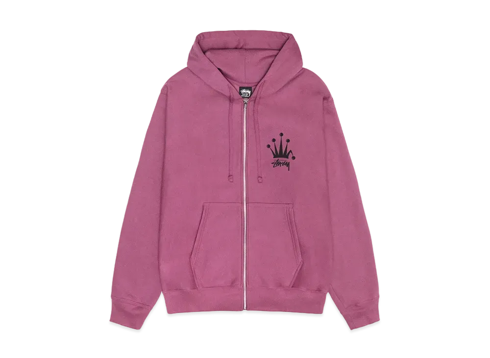 Stussy Regal Crown Zip Hoodie "Berry"