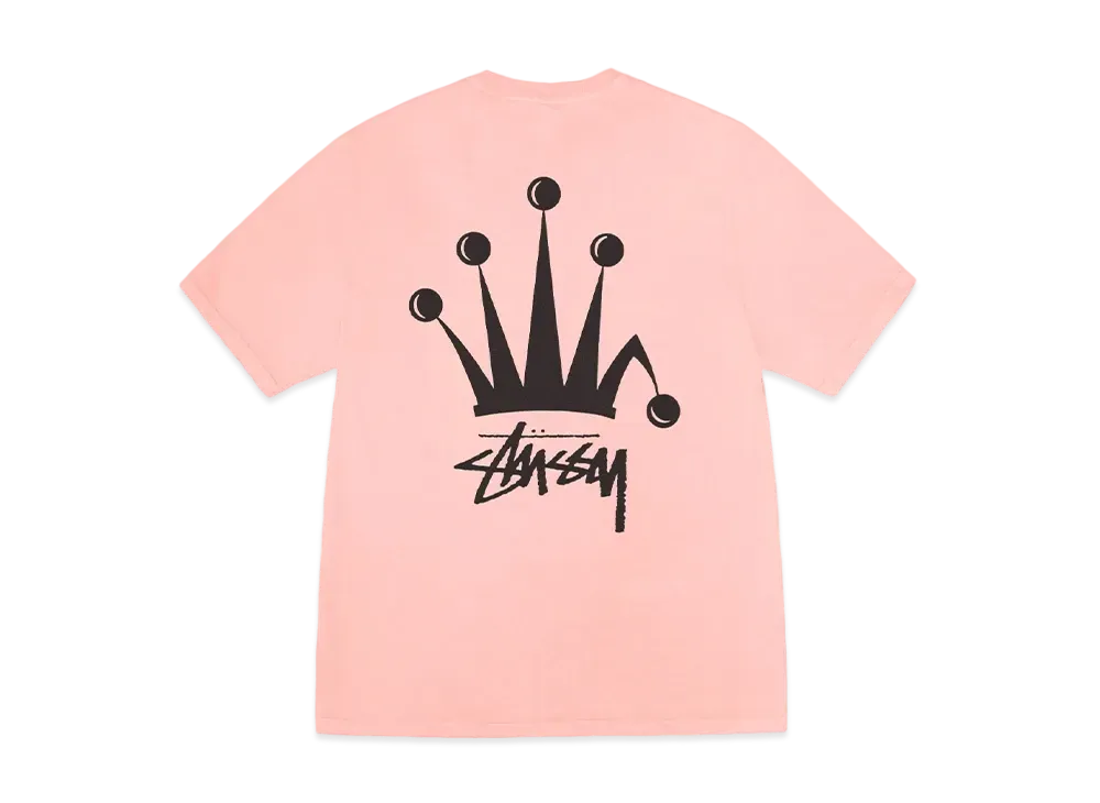 Stussy Regal Crown Tee Pigment Dyed "Coral"