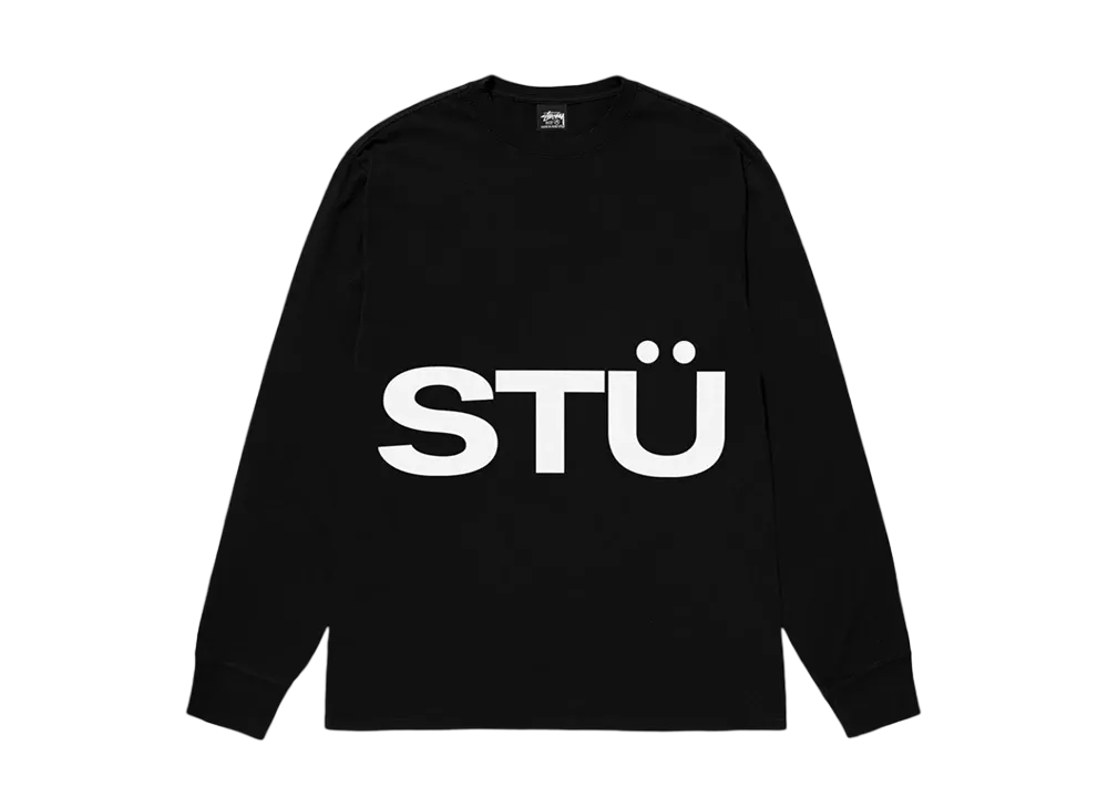Stussy All Caps Ls Tee "Black"