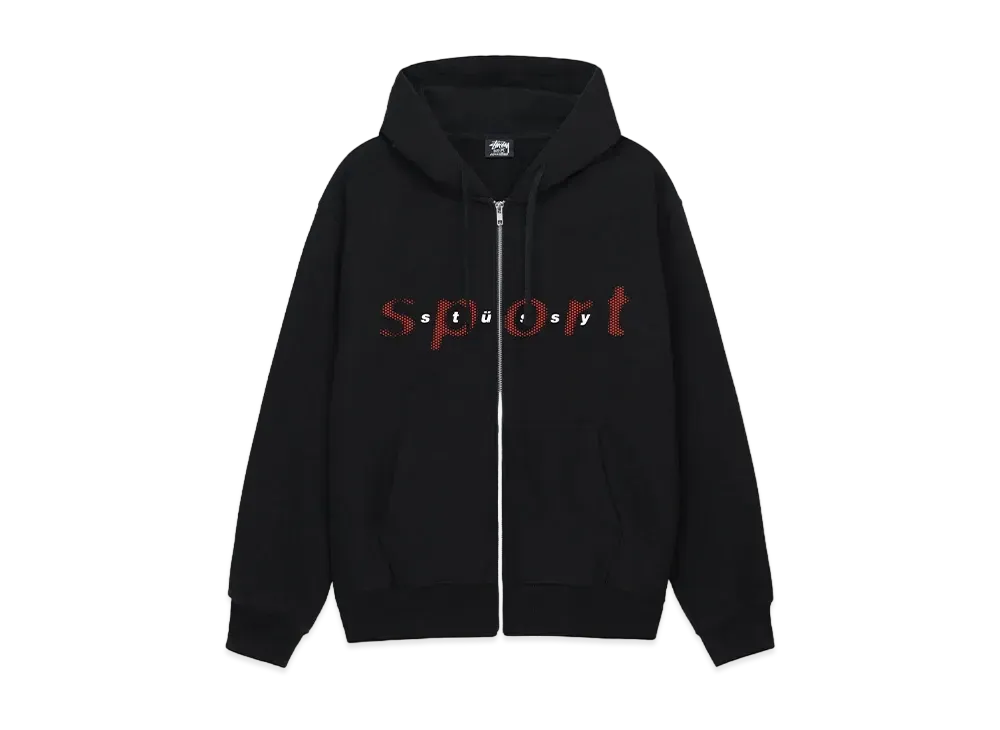 Stussy Dot Sport Zip Hoodie "Black"