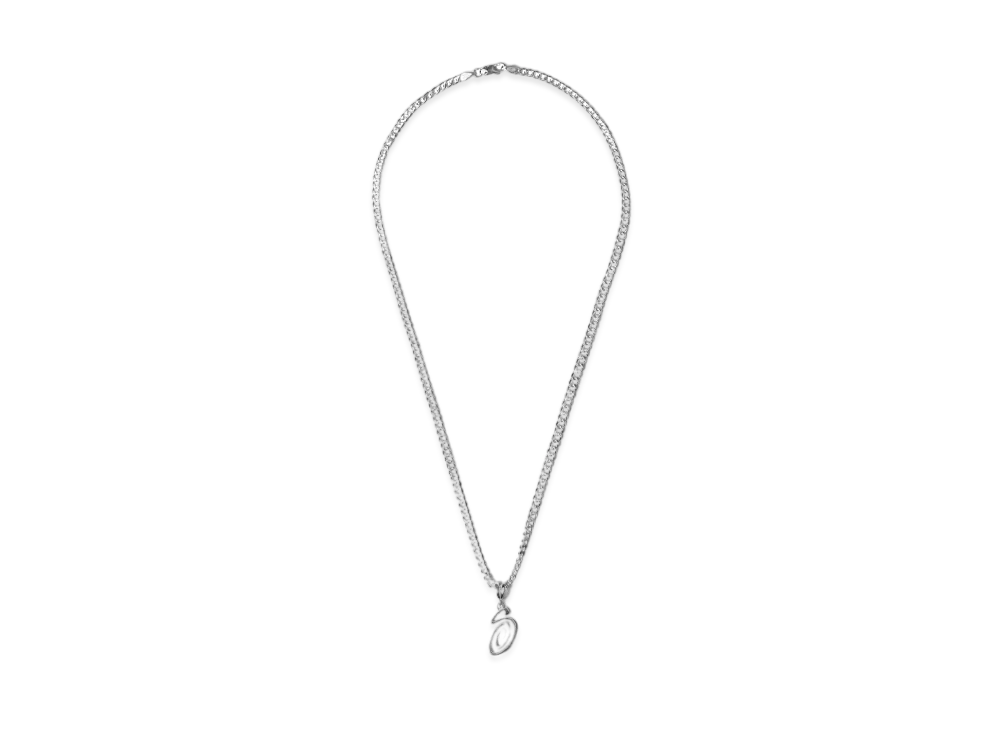 Stussy Spring 24 Jewelry Swirly S Chain Necklace "Sterling Silver"