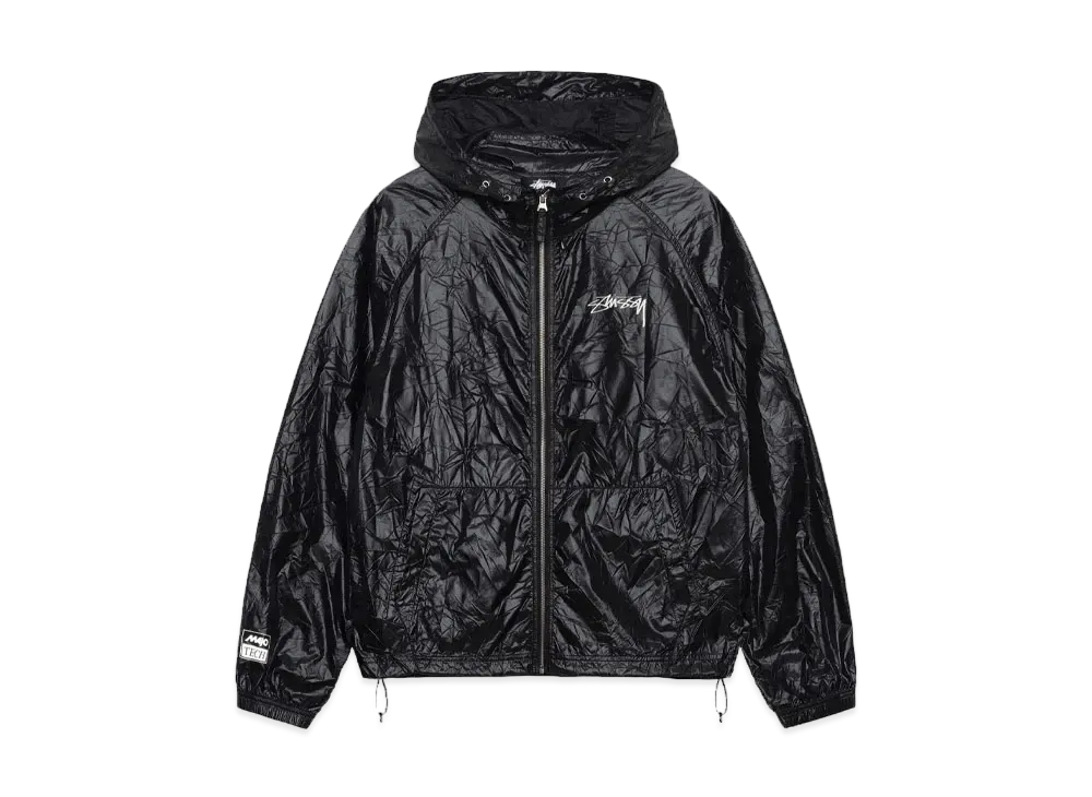 Stussy Beach Shell Wrinkled Nylon "Black"