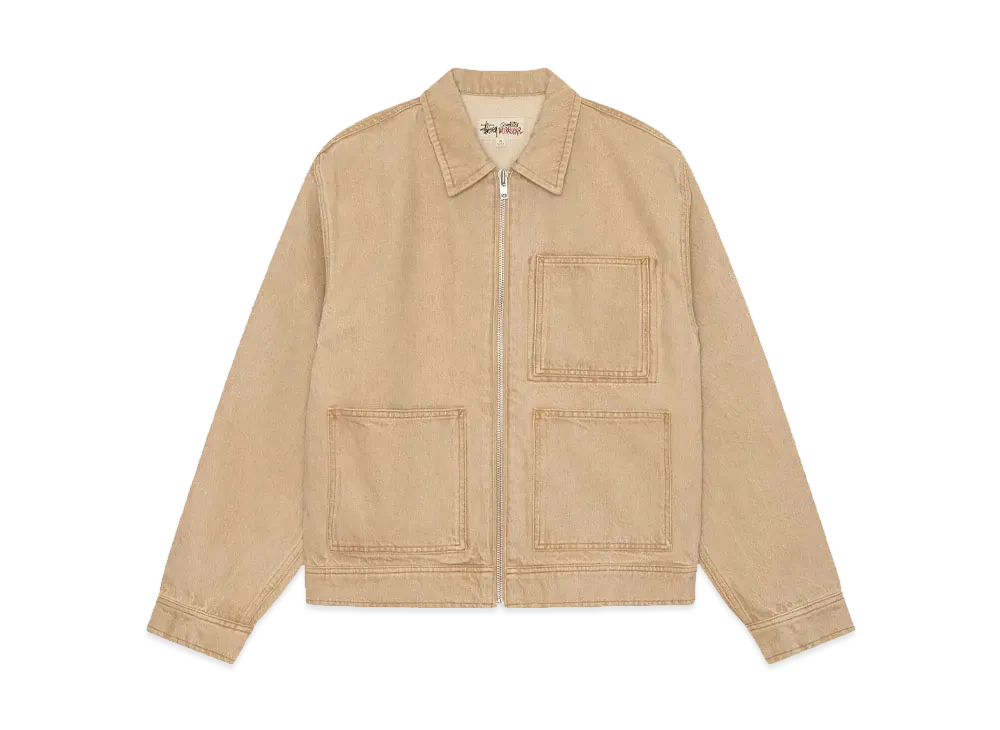 Stussy Zip Work Jacket Denim "Sand"