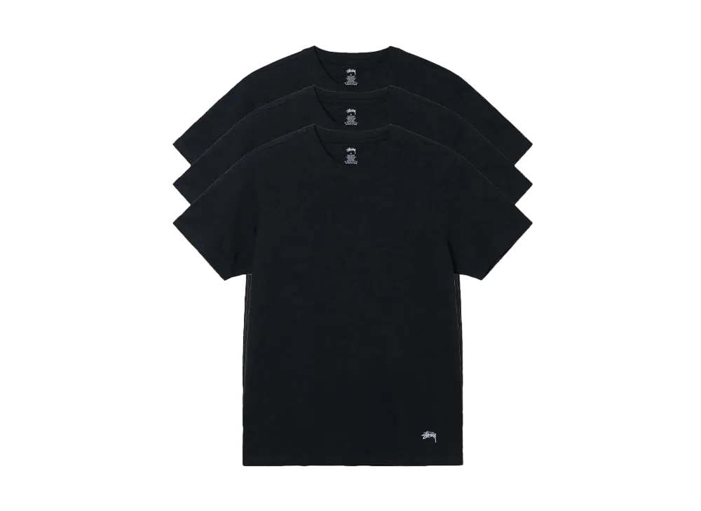 Stussy Undershirts 3 Pack "Black"
