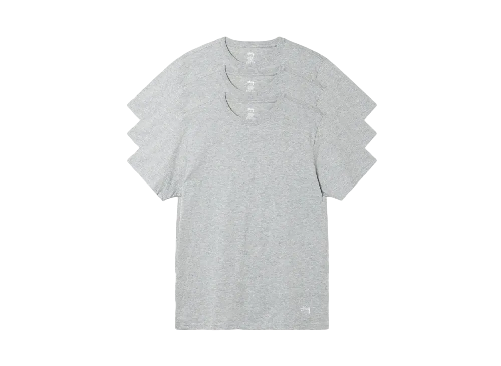 Stussy Undershirts 3 Pack "Gray Heather"