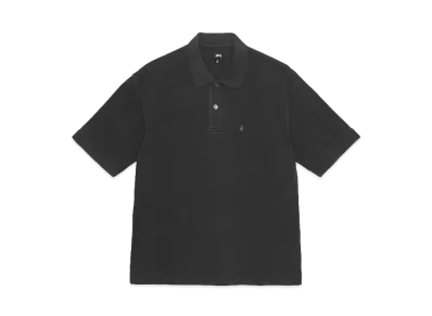 Stussy Pigment Dyed Pique Polo "Black"