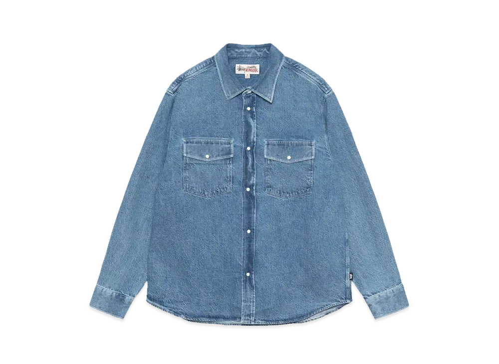 Stussy Boxy Western Denim Shirt "Light Denim"