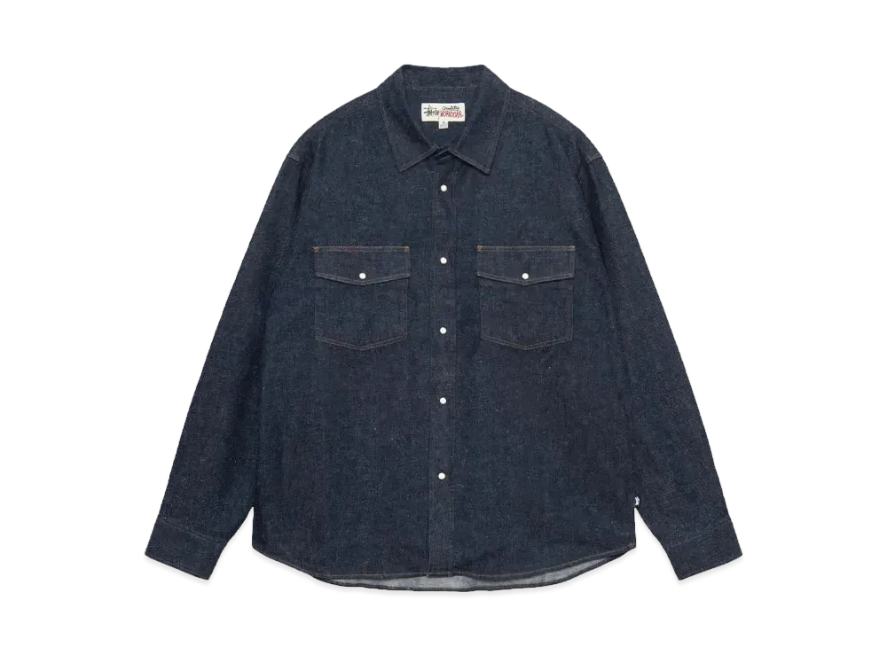 Stussy Boxy Western Denim Shirt "Dark Denim"