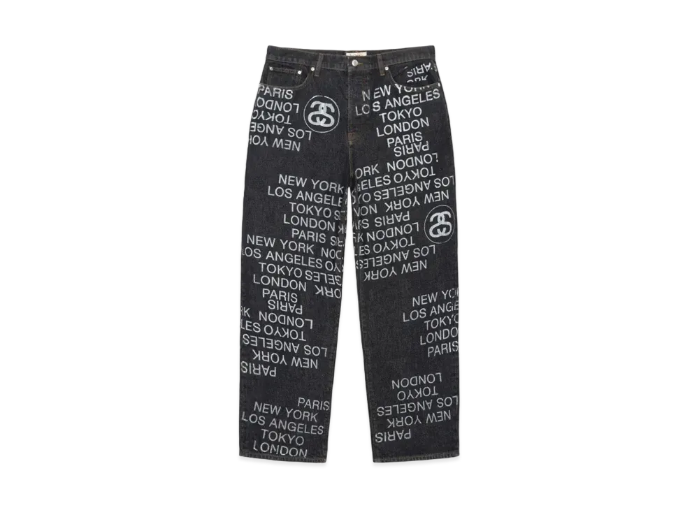 Stussy Big Ol' Jean City Link Denim "Washed Black"