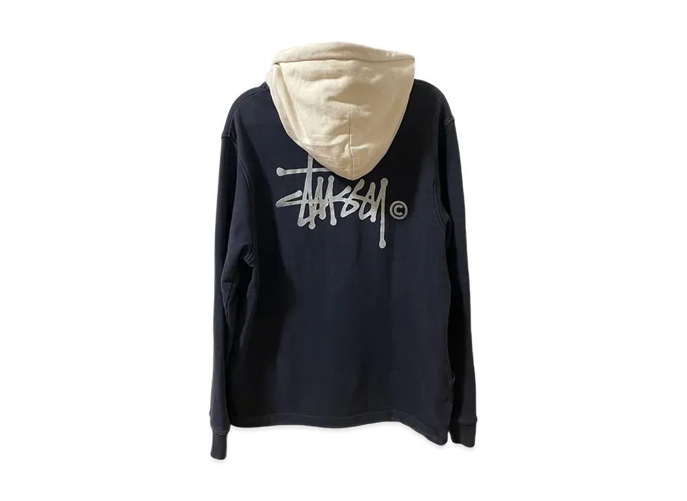 Stussy Two Tone Hoodie "Dark Navy/White"