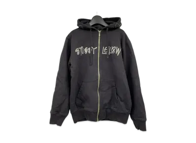 Stussy x Leilow Skull Thermal Zip Up Hoodie "Black"