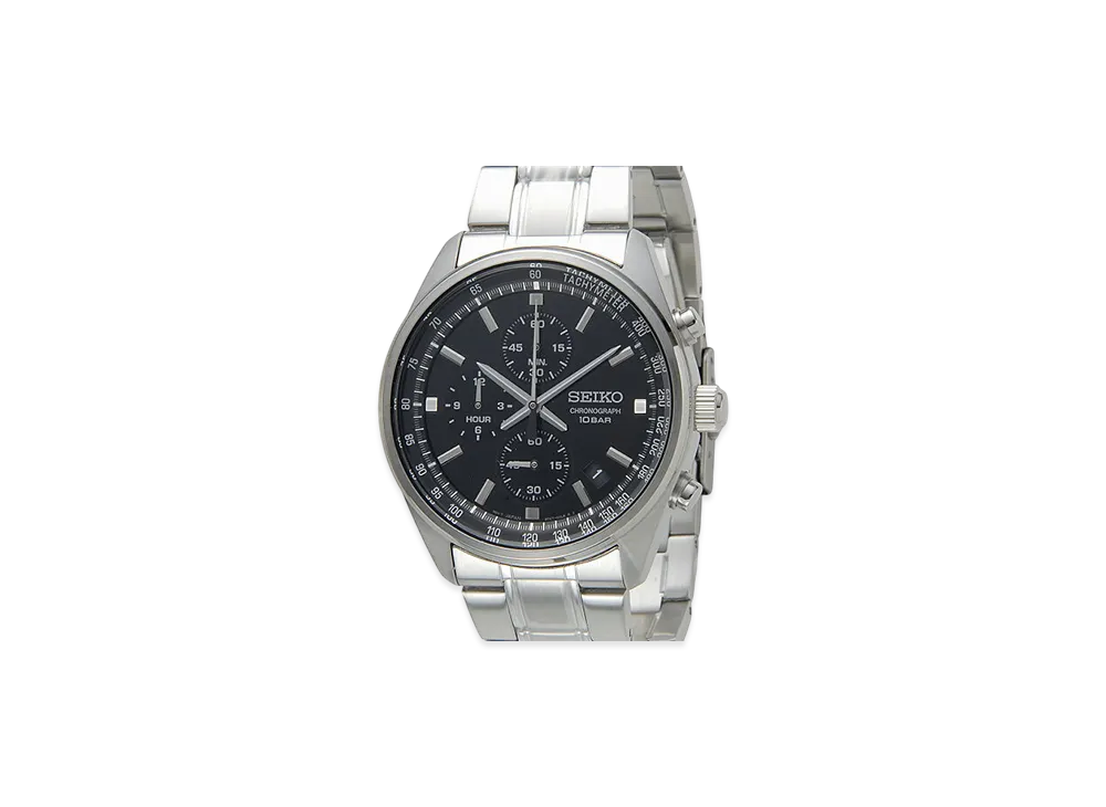 SEIKO Solar Alarm Chronograph Watch "Black"