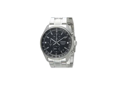 SEIKO Solar Alarm Chronograph Watch "Black"