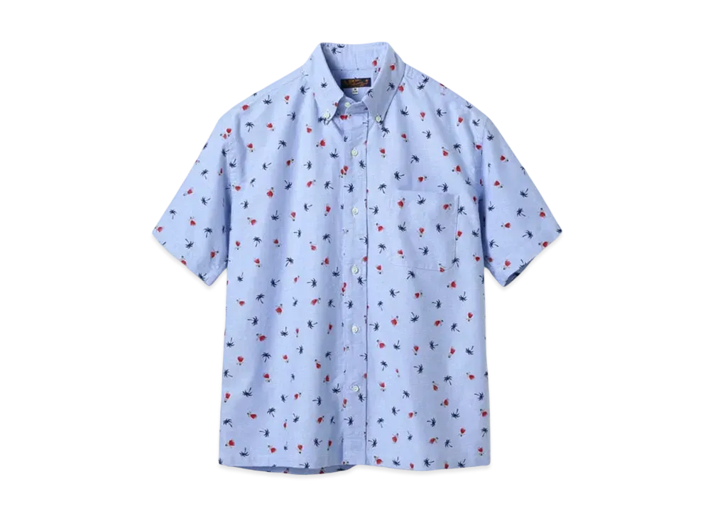 SUN SURF Cotton Oxford B.D. Shirt Hula Dancer "Blue"