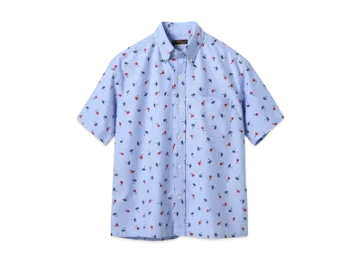 SUN SURF Cotton Oxford B.D. Shirt Hula Dancer "Blue"