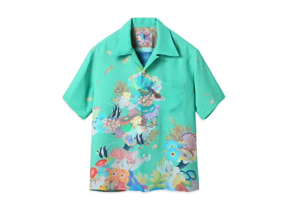 SUN SURF Keoni Of Hawaii Coral Garden By Yumi Yamada "M-Green"