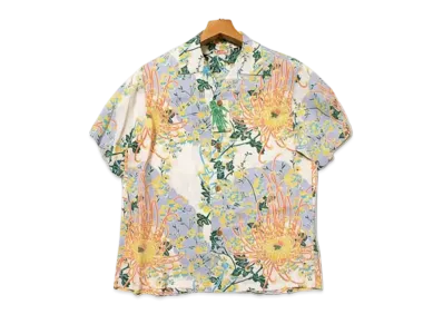 SUN SURF Royal Flower Aloha Shirt "White"