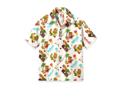 SUN SURF Cotton Seersucker Open Shirt Trip To Hawaii by Ryohei Yanagihara with Mookie "White"