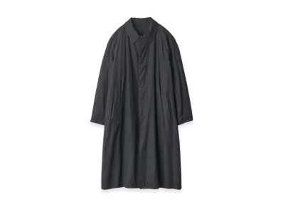 ssstein Cotton Rayon Vintage Padded Balmacaan Coat "Black"