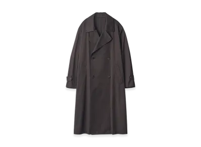 ssstein Cotton Satin Oversized Double Breasted Coat "Black"