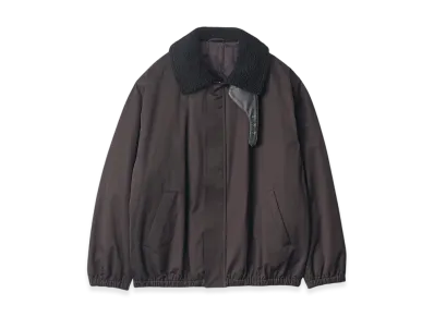 ssstein Mouton Collar Padded Jacket "Black"