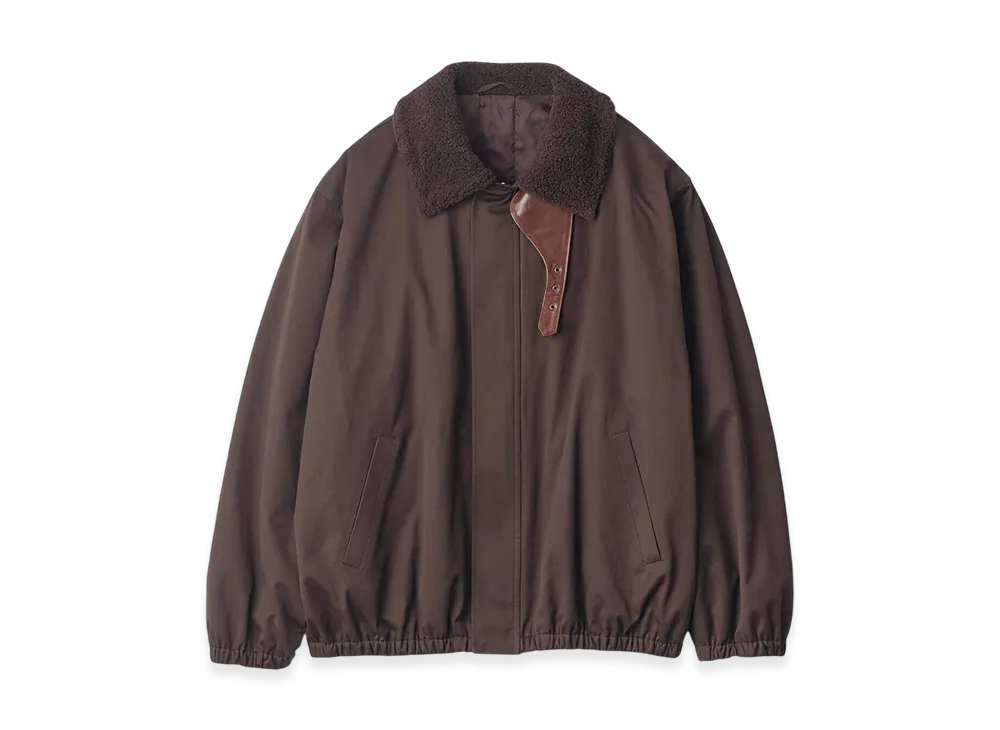 ssstein Mouton Collar Padded Jacket "Dark Brown"