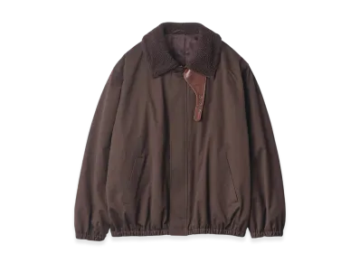 ssstein Mouton Collar Padded Jacket "Dark Brown"