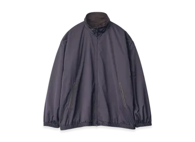 ssstein Silk-Back Stand Collar Zip Jacket "Dark Navy"