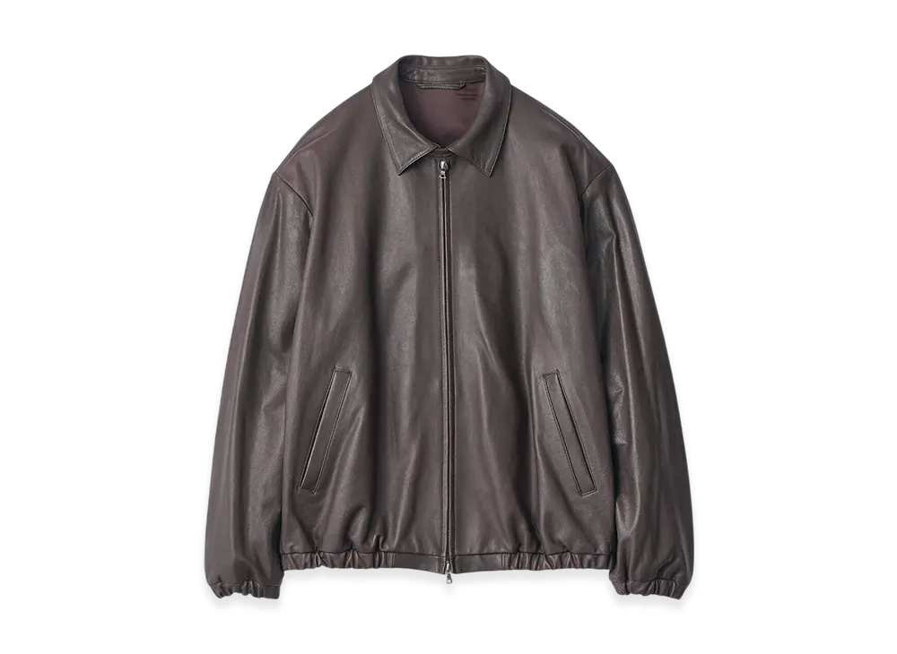 ssstein Lambs Leather Light Zip Jacket "Dark Brown"