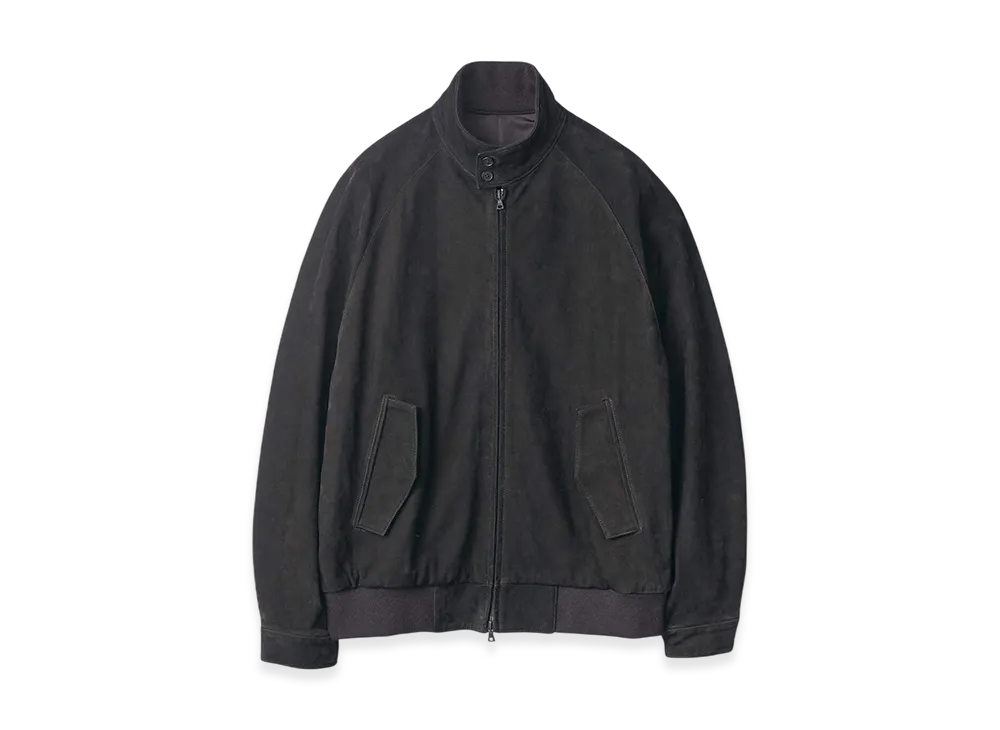 ssstein Cow Suede Zip Short Jacket 