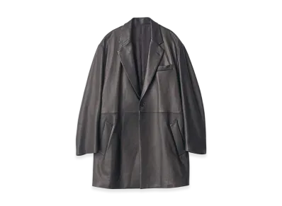 ssstein Lambs Leather Half Coat "Black"