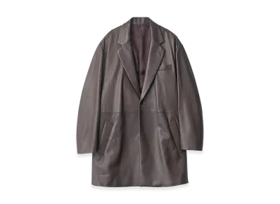 ssstein Lambs Leather Half Coat "Dark Brown"