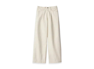 ssstein Double Weave Cotton One Tuck Wide Pants "Cream"