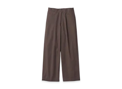 ssstein Brushed Chino One Tuck Wide Pants "Brown"