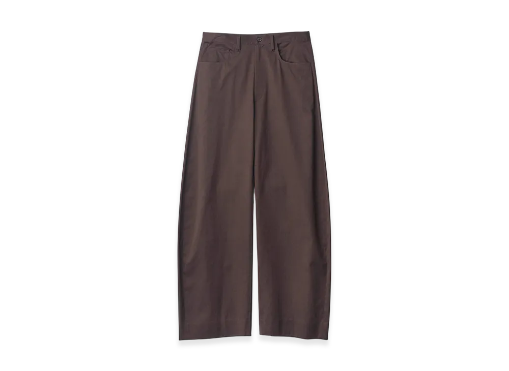 ssstein Cotton Satin Round Pants "Dark Brown"