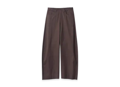 ssstein Cotton Satin Round Pants "Dark Brown"