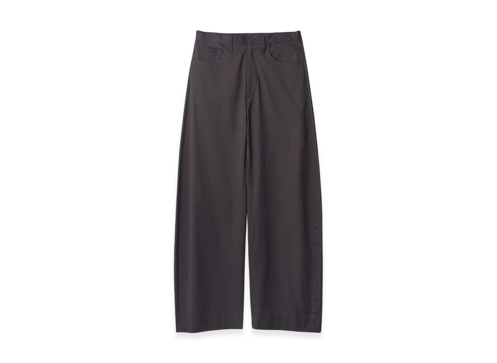 ssstein Cotton Satin Round Pants "Black"