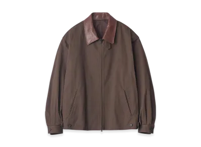 ssstein Sulfur Dyed Brushed Chino Zip Jacket "Brown"