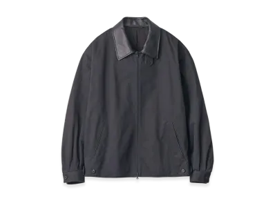 ssstein Sulfur Dyed Brushed Chino Zip Jacket "Black"