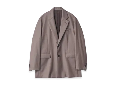 ssstein Extra Fine Wool Oversized Single Breast Long Jacket "Greige"