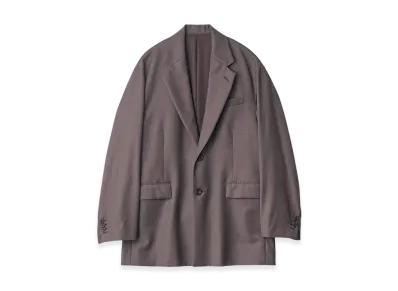 ssstein Extra Fine Wool Oversized Single Breast Long Jacket "Brown Grey"