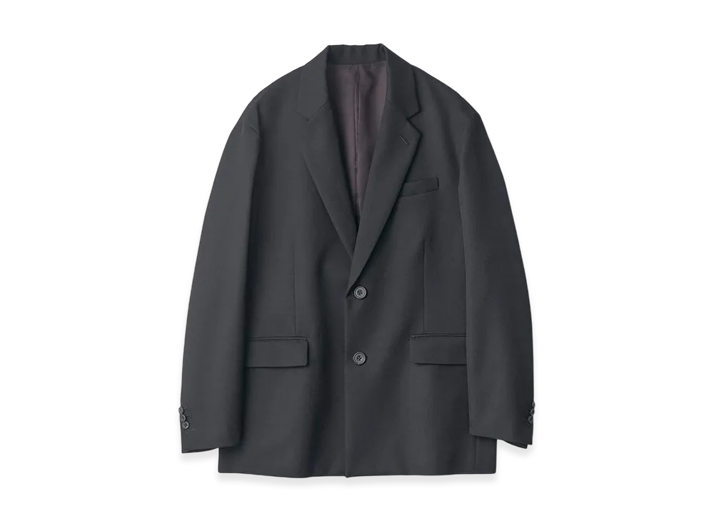 ssstein Wool Kersey Oversized Single Breasted Jacket "Black"