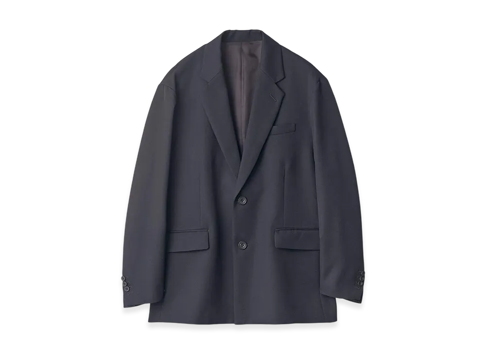 ssstein Wool Kersey Oversized Single Breasted Jacket "Dark Navy"