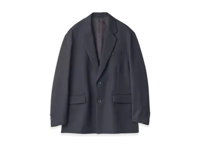 ssstein Wool Kersey Oversized Single Breasted Jacket "Dark Navy"