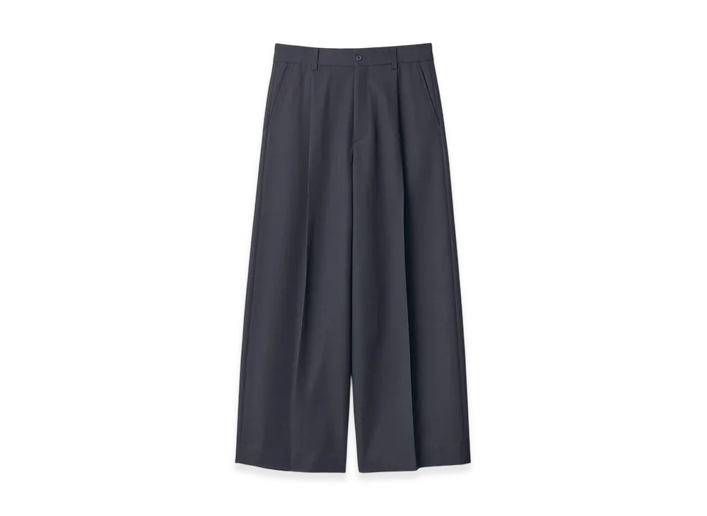 ssstein Wool Kersey Extra Wide Trousers "Dark Navy"
