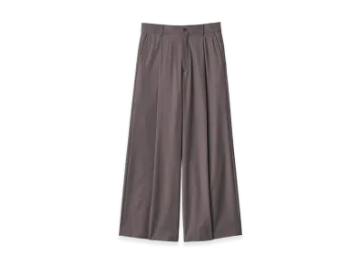 ssstein Extra Fine Wool Extra Wide Trousers "Brown Grey"
