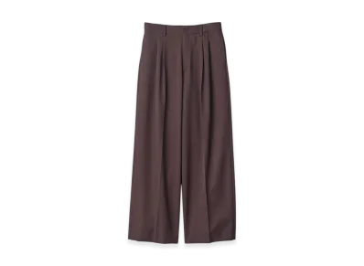 ssstein Long Wide Trousers "Dark Brown"